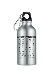 Sport-Trinkflasche Doctors Alphabet Silber