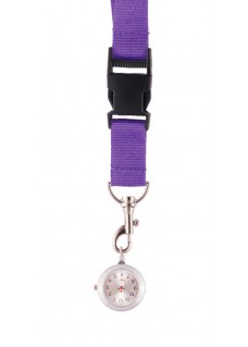 Schlüsselband Uhr Purpur