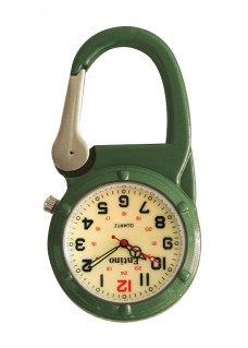 Karabiner Uhr NOC470 Luminös Grün