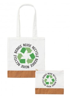 Einkaufstasche und Etui Set - Reduce Reuse Recycle