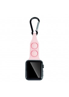 Silikonband für Apple Watch Karabiner Rosa