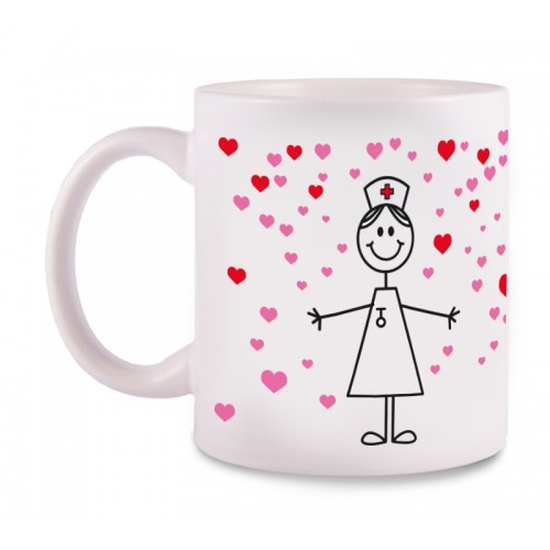 Tasse Stick Heart Weiß