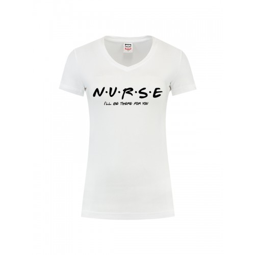 Damen T-Shirt Nurse For You Weiß